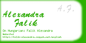 alexandra falik business card